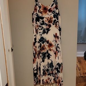 Floral cream dress